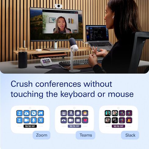 Elgato Stream Deck Neo – 8 Customizable Keys, 2 Touch Points, Speed Through Tasks & Workflows - Control Word, Excel, PowerPoint, Teams, Zoom, Spotify and more, Drag-’n-Drop Setup - Works with Mac & PC in Saudi Arabia