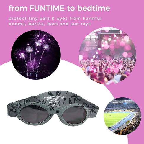 BANZ Baby Earmuffs Infant and Toddler Hearing Protection Headphones - Packaged Sunglasses Ages 0–2 Years – Ultimate Child Ear and Eye Protection – Stop Noise – Block Sun (Doodle Pink) | NRR 26dB, Passive Noise Cancellation, Adjustable headband, Sport Even in Saudi Arabia