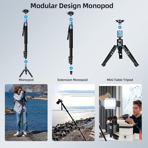 SIRUI 75.8"/192.5cm Aluminum Camera Monopod with Feet, QR Plate in Kuwait