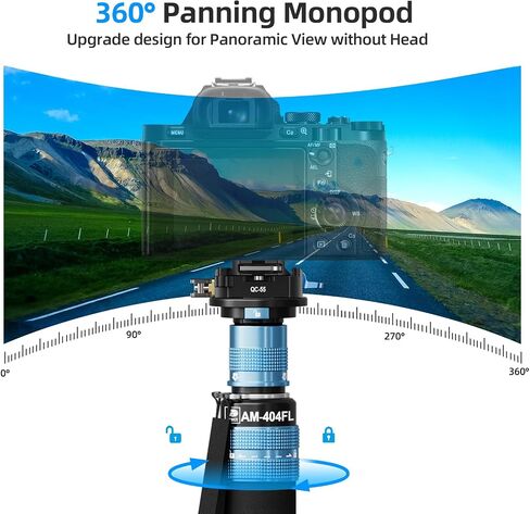 SIRUI 75.8"/192.5cm Aluminum Camera Monopod with Feet, QR Plate in Kuwait