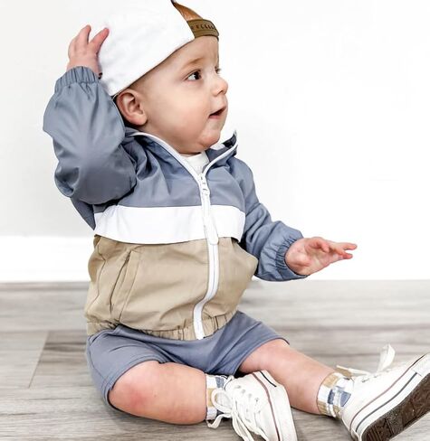 MERSARIPHY Toddler Boy Hoodies Baby Boy Jacket Lightweight Pocket Zip Up Hooded Jackets Baby Fall Winter Outwear in Saudi Arabia