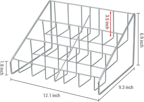 MyGift 3-Tier Cascading Metal Wire CD Storage Rack with Silver-Tone Finish, Tabletop Compact Disc Jewel Case Holder, Step Tier Office Desktop Media Organizer, Set of 2 in Saudi Arabia