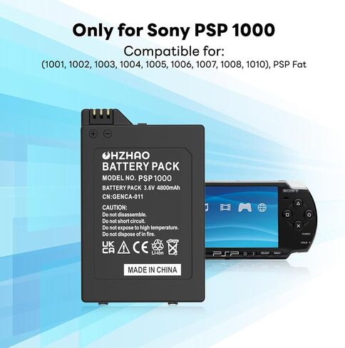 2 حزمة بطارية PSP 1000 قابلة لإعادة الشحن بقدرة 4800 مللي أمبير في الساعة، بطارية 2024 ترقية جديدة عالية السعة 3.6 فولت، مناسبة لسوني PSP 1000 (1001، 1002، 1003، 1004، 1005، 1006، 1007، 1008، 1010)، PSP Fat إلخ in Kuwait