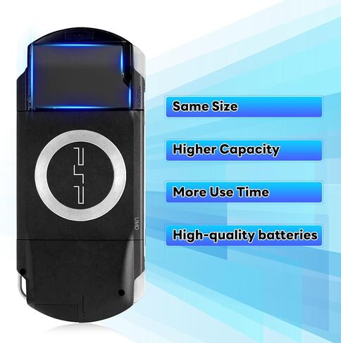 2 حزمة بطارية PSP 1000 قابلة لإعادة الشحن بقدرة 4800 مللي أمبير في الساعة، بطارية 2024 ترقية جديدة عالية السعة 3.6 فولت، مناسبة لسوني PSP 1000 (1001، 1002، 1003، 1004، 1005، 1006، 1007، 1008، 1010)، PSP Fat إلخ in Kuwait