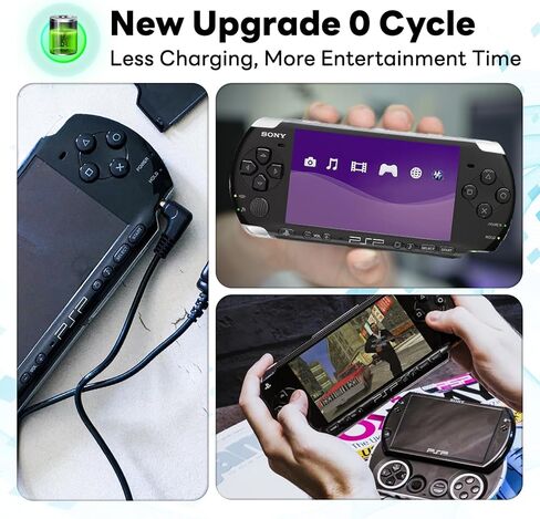 2 حزمة بطارية PSP 1000 قابلة لإعادة الشحن بقدرة 4800 مللي أمبير في الساعة، بطارية 2024 ترقية جديدة عالية السعة 3.6 فولت، مناسبة لسوني PSP 1000 (1001، 1002، 1003، 1004، 1005، 1006، 1007، 1008، 1010)، PSP Fat إلخ in Kuwait