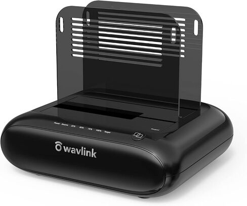 محطة إرساء القرص الصلب الخارجي WAVLINK Dual Bay، USB 3.0 إلى SATA I/II/III لقرص صلب 2.5 أو 3.5 بوصة، SSD مع وظيفة النسخ دون اتصال، يدعم UASP SATA 5 جيجابت في الثانية [دعم 2x16 تيرابايت] in Saudi Arabia