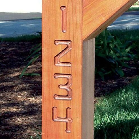 مجموعة صنع اللافتات Milescraft 1212 SignPRO لأجهزة التوجيه - 2.5 بوصة و1.5 بوصة. حروف أفقية (166 قالب)، 1.5 بوصة. و2.5 بوصة. أرقام رأسية (80 قالب) - تتضمن لقمة راوتر 3/8 بوصة - مجموعة كاملة in Kuwait