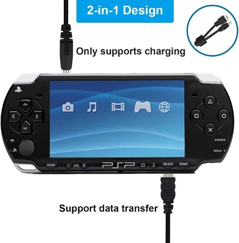 PSP 1000 Charger Cable for Sony PSP 1000 2000 3000 Series and E-1000 L-Shape, USB 2.0 A Male to DC 5V Barrel Jack 2-in-1 Power Cable 28AWG Wire for Tablet, Cellphone, Laptop(4 Pcs) in Saudi Arabia