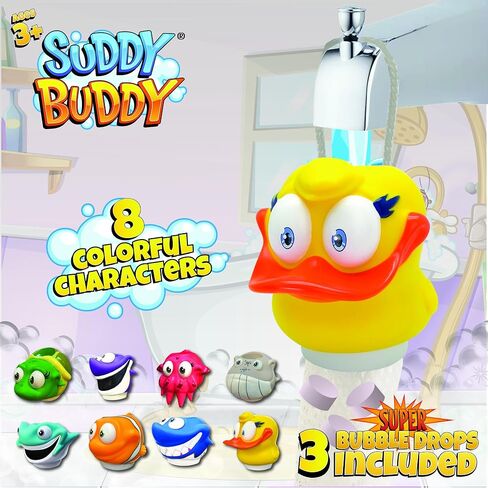 Suddy Buddy® Bubble Bath Toy, Kids Ages 3+, Boys and Girls, Safe & Clean, Collect All Four. Includes: 1 Character Bubble soap Dispenser, 1 Trading Card, and 3 Super Bubble Drops. Manta Ray in Saudi Arabia
