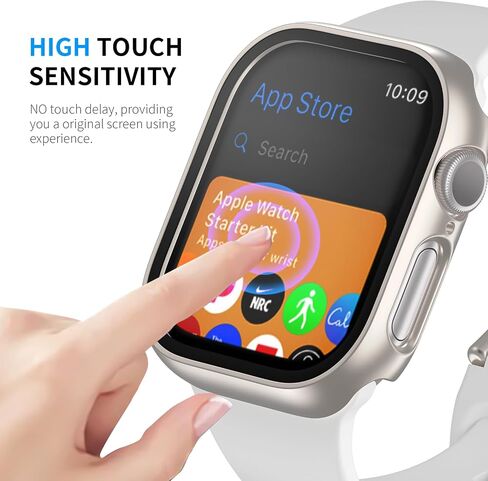 HASDON [12 علبة حافظة متوافقة مع Apple Watch Series 10 42 مم مع واقي شاشة من الزجاج المقوى، غطاء حماية كامل من البولي كربونات الصلب مقاوم للصدمات لملحقات iWatch Series 10 42 مم in Kuwait