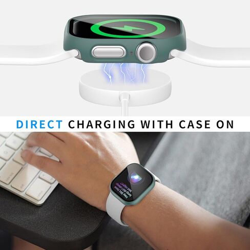 HASDON [12 علبة حافظة متوافقة مع Apple Watch Series 10 42 مم مع واقي شاشة من الزجاج المقوى، غطاء حماية كامل من البولي كربونات الصلب مقاوم للصدمات لملحقات iWatch Series 10 42 مم in Kuwait