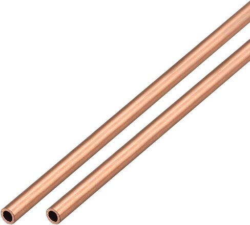 uxcell 2Pcs Copper Round Tube Pipe 10mm Outside Diameter X 8mm Inside Diameter 500mm Long in Saudi Arabia