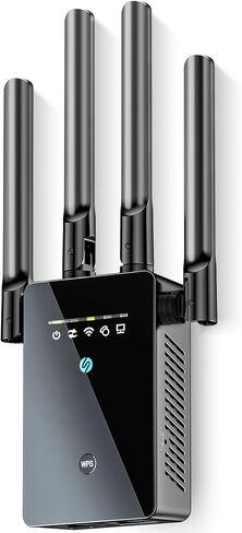 2024 Extendtecc WiFi Extender Signal Booster, Long Range Internet Extender WiFi Booster for Home, New Gen up to 4X Faster WiFi Repeater with Ethernet Port, Broader Coverage Than Ever, 1-Tap Setup in Kuwait