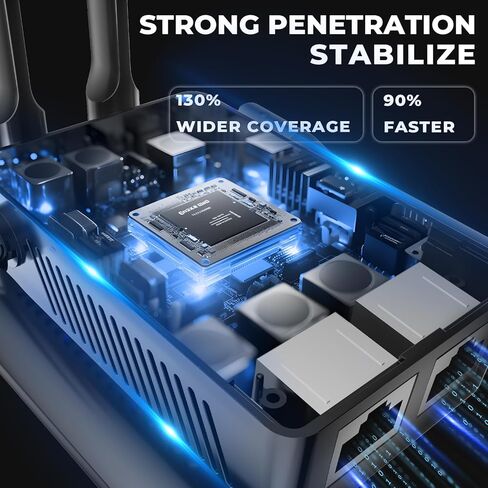 2024 Extendtecc WiFi Extender Signal Booster, Long Range Internet Extender WiFi Booster for Home, New Gen up to 4X Faster WiFi Repeater with Ethernet Port, Broader Coverage Than Ever, 1-Tap Setup in Kuwait