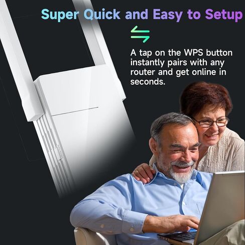 2024 Extendtecc WiFi Extender Signal Booster, 10000 Sq.ft Long Range Internet Extender WiFi Booster for Home, 84% Faster | Broader Than Ever, WiFi Repeater W/Ethernet Port, 1-Tap Easy Setup in Kuwait