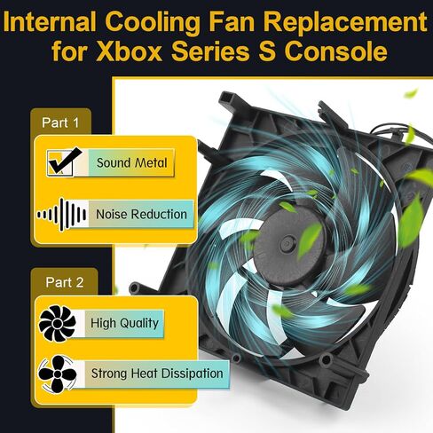 Internal Cooling Fan for Xbox Series S Console Fan Cooler Replacement CPU Cooling Fan with Repair Tools(7 Blades) in Saudi Arabia