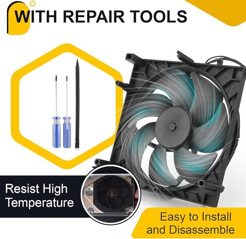 Internal Cooling Fan for Xbox Series S Console Fan Cooler Replacement CPU Cooling Fan with Repair Tools(7 Blades) in Saudi Arabia