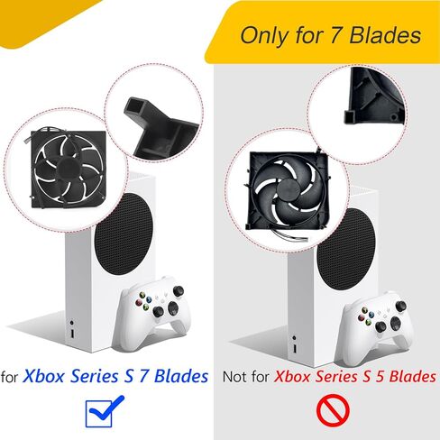 Internal Cooling Fan for Xbox Series S Console Fan Cooler Replacement CPU Cooling Fan with Repair Tools(7 Blades) in Saudi Arabia