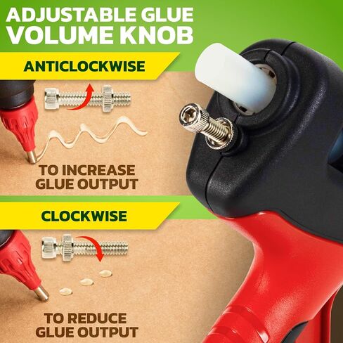 IDL Packaging GG-5810 Industrial 450W Hot Glue Gun with 10 pcs Glue Sticks - 5/8" x 10" Full-Size Glue Sticks, Amber - Hot Glue Gun Kit for Variety of Surfaces: Foam, Vinyl, Leather, or Upholstery in Kuwait