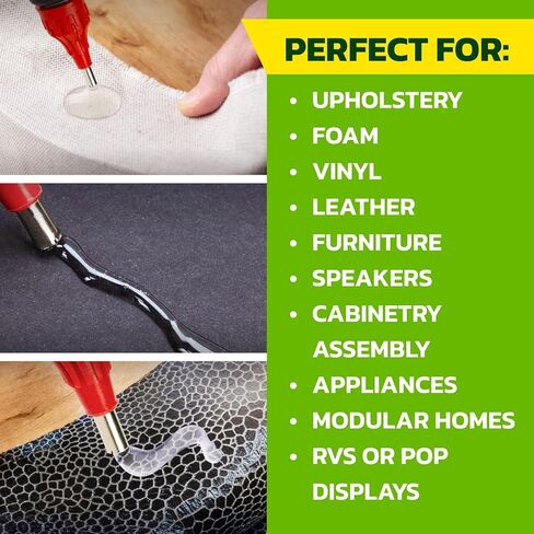 IDL Packaging GG-5810 Industrial 450W Hot Glue Gun with 10 pcs Glue Sticks - 5/8" x 10" Full-Size Glue Sticks, Amber - Hot Glue Gun Kit for Variety of Surfaces: Foam, Vinyl, Leather, or Upholstery in Kuwait