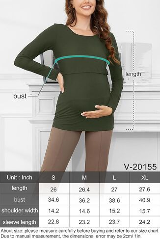 Women's Nursing Tops Long Sleeve Maternity Clothes Breastfeeding Shirts 3 Pack Pregnancy Clothes in Kuwait