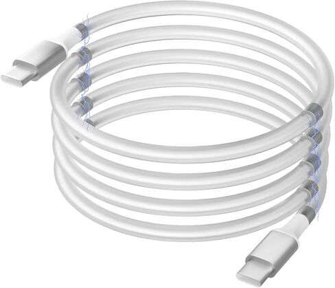 for USB C to USB C Magnetic Charging Cable (3.3ft) Tangle Free Surrounded Magnets Easy Storage Tangle Free Handling Fast Charger Cord for Phone 15/Plus/pro/promax and Android Devices in Kuwait