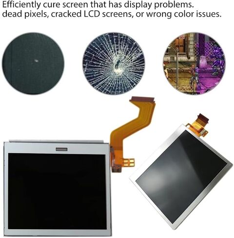 2023 New Replacement LCD Screen Display Compatible for Nintendo DS Lite DSL NDSL, Top Bottom Lower Screen Display in Kuwait