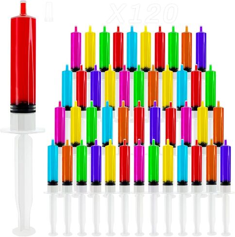60 Pack Jello Shot Plastic Syringes with Tip Cap, 20ML Party Liquid Syringe BPA-Free Suringes Shooters for Jello Shots Clear Plastic Syringes for Halloween, Thanksgiving, Christmas, Bachelorette in Saudi Arabia