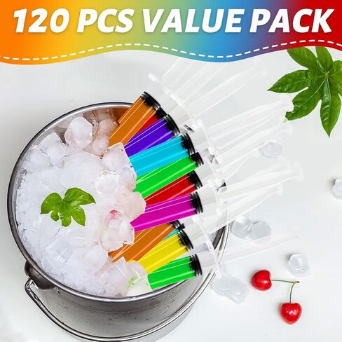 60 Pack Jello Shot Plastic Syringes with Tip Cap, 20ML Party Liquid Syringe BPA-Free Suringes Shooters for Jello Shots Clear Plastic Syringes for Halloween, Thanksgiving, Christmas, Bachelorette in Saudi Arabia