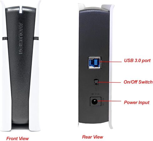 محرك الأقراص الصلبة الخارجي Avolusion PRO-5U سعة 8 تيرابايت USB 3.0 لأجهزة Windows وMacOS وPS5 وXbox (أبيض) in Kuwait