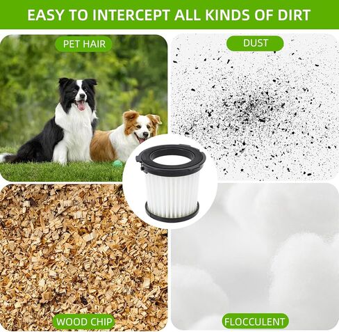 4 عبوات من مرشحات WA6077 للمكنسة الكهربائية Worx WX030L، متوافقة مع مكنسة WORX WX030L.9 20V Cube Vac المدمجة، مناسبة للمكنسة الكهربائية المدمجة WORX WX030L in Kuwait