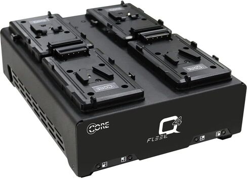 بطارية ليثيوم أيون Core SWX Hypercore NEO 150 Mini 147Wh، حزمة V-Mount (4 عبوات) مع شاحن Core SWX Fleet Q V-Mount رباعي المواضع in Kuwait