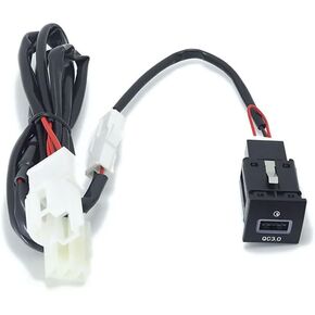 for VW Golf 6 Jetta 5 MK5 Scirocco 06-12 QC3.0 Type C PD USB Quick Car Charger Socket Nondestructive Replacement Harness 12V/24 (USB Connector)