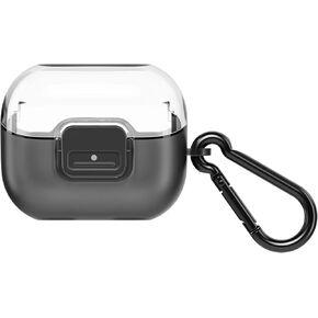 SAMSUNG Galaxy Buds 3/Buds 3 Pro Clip Case with Carabiner, Keeps Charging Case Closed, Clear Cover Clips to Bag, Belt Loop, US Version, GP-FPR630HICBW, Transparent
