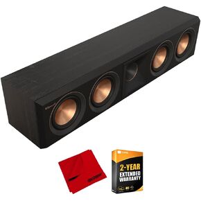 Klipsch 1070022 RP-404C II Speaker: Enhanced Tweeter for Crystal-Clear Dialogue - Ebony Bundle with 2 YR CPS Enhanced Protection Pack and Deco Gear 6 x 6 inch Microfiber Cleaning Cloth