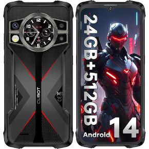 CUBOT King Kong 9 Rugged Phone Unlocked Android 14-24GB RAM+512GB ROM Cell Phone, 10600mAh(33W) Battery, 100MP Camera Smartphone, 6.58''FHD+120Hz Dual Screen, G99/4G Dual SIM/IP68/IP69K/NFC/GPS