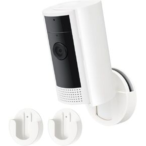 2 Pack Adhesive Wall Mount for Ring Indoor Cam(1st Gen and 2nd Gen), Two Ways Easy Installation with Strong Tape and Screws, No Drilling, No Screws, Convenient and Practical Mount by ALERTCAM