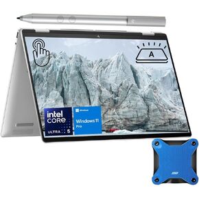 HP Envy X360 16" Ultra 5 AI Business Convertible 2-in-1 Laptop, 16" FHD+ Touchscreen, Intel Ultra 5 125U(Beats Intel i5-1335U), 16GB RAM, 1TB SSD, W11P, Stylus Pen, with 512 External SSD Bundle