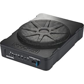 KICKER Hideaway 51HS10 Powered Subwoofer, 10"(25cm) Subwoofer, 180 Watt RMS Amplifier, Wiring Harness & Bass Control Knob Included