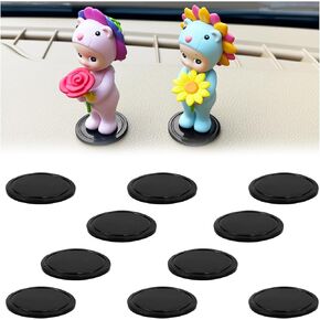 10 Pack Reusable Car Dashboard Non Slip Mat for Decorative Figures and Phone,Washable Adhesive Car Dashboard Pad Universal Fit Multipurpose Sticky Pad for Car Dashboard Decortaion