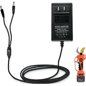 T TOVIA Battery Charger AC/DC Power Adapter for GPS51 21V Cordless Electric Pruning Shears, Applicable Model GPS51-B2130