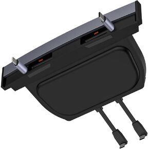 Center Console USB Hub for Tesla Model Y Model 3, Retractable Hub Docking Station for Model Y (2021-2024) Model 3 (2017-2023), Center Console Interior Accessorie (Not fit Model 3 2024)
