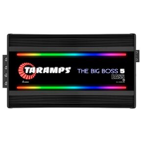 Taramps The Big Boss 5 Bass Black Version Monoblock Amplifier RGB Effects 0.5~2 Ohms 5000 Watts Rms Multi-Impedance Car Audio System Class D, Smart 5k