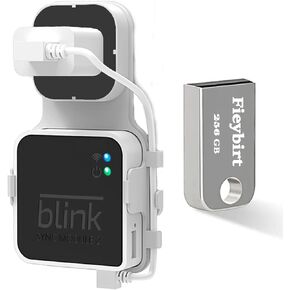 256GB USB Flash Drive & Outlet Mount for Blink Sync Module 2, Space Saving and Easy Move Mount Bracket Holder for Blink Outdoor Indoor Security System (Blink Sync Module 2 is NOT Included)