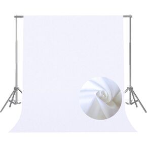 8FTX10FT White Backdrop for Photography, White Backdrop for Photoshoot - Photo Backdrop Curtain, Perfect White Screen Backdrops for Party Portrait Photoshoots Video Studio
