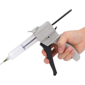 Dispenser Gun, 30ml Single Tube Glue Gun Impression Mixing Dispensing Gun Applied to AB Plastic Tube Plastic Manual Single Tube Handle Liquid Gun Tool for Pressing Squeezing