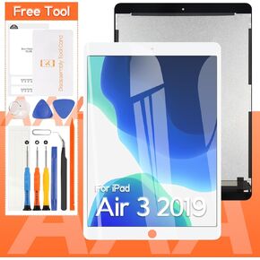 For iPad Air 3 2019 Screen replacement 10.5 inch for iPad Air 2019 A2153 A2123 A2154 A2152 LCD Display Digitizer Assembly With Screen Protector+Tools(White without HomeButton)