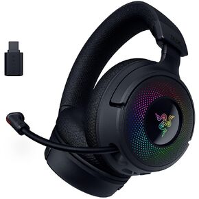 Razer Kraken V4 Wireless Gaming Headset: 2.4GHz, Bluetooth, USB - Super Wideband Mic - 40 mm Drivers - 9 Zone RGB Lighting - for PC, Mac, PS5, Nintendo Switch, Steam Deck, Smartphone - Black