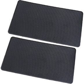 SING F LTD 2X Anti Slide Car Dashboard Mat Silica Gel Antiskid Pad 27x15x0.2cm for Automobile&Office Supplies Black Washable