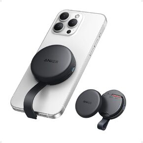محول Anker MagGo USB-C، قارئ بطاقة SD لسلسلة iPhone 16، قارئ بطاقة ذاكرة مغناطيسية محمول مع كابل مدمج، فتحة مزدوجة لبطاقة SD&TF، أقصى نقل بيانات 312 ميجابايت/ثانية لأجهزة USB C (أسود)